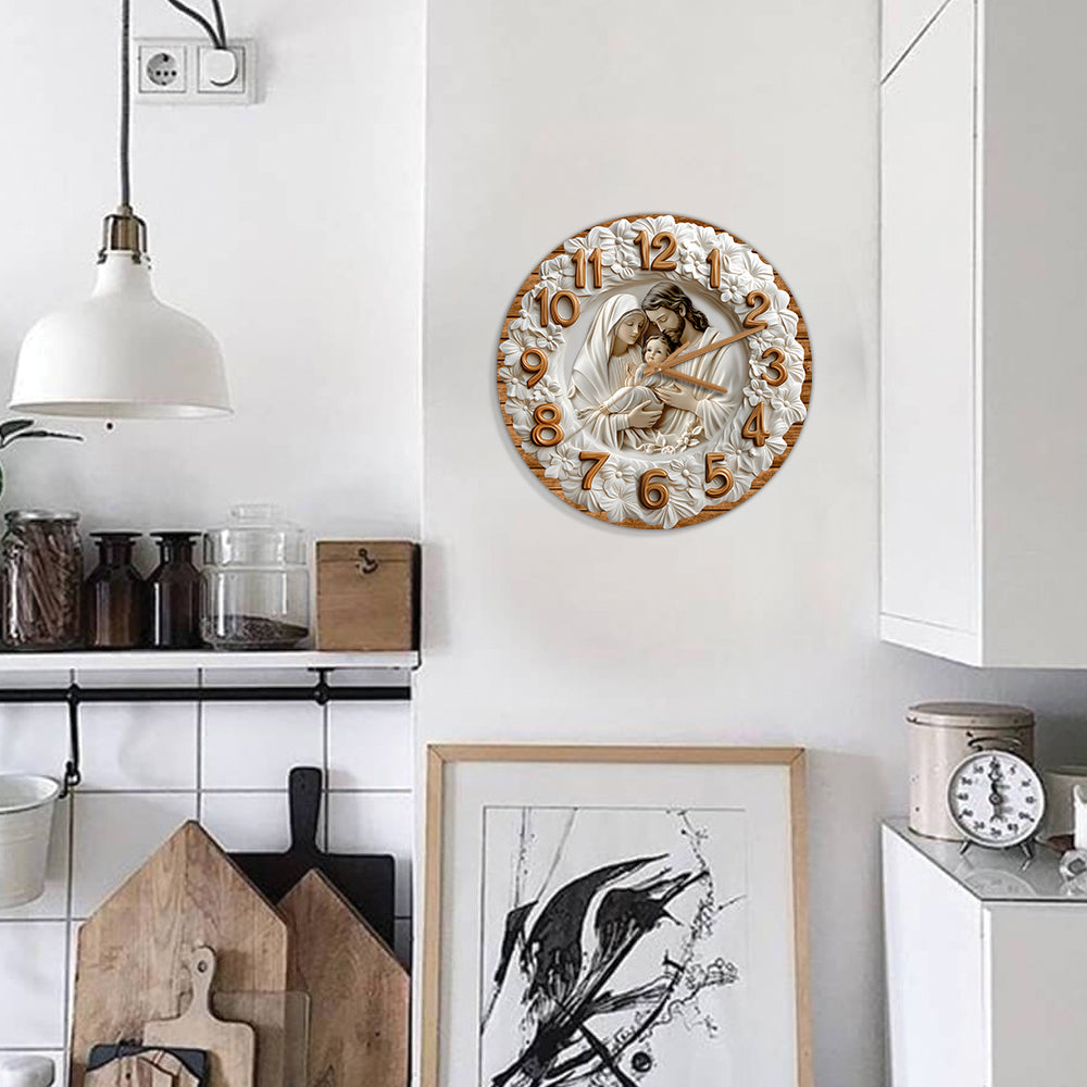 The Holy Family - Christian Wall Clock