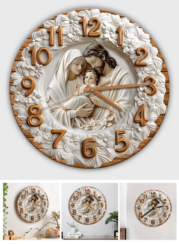 The Holy Family - Christian Wall Clock