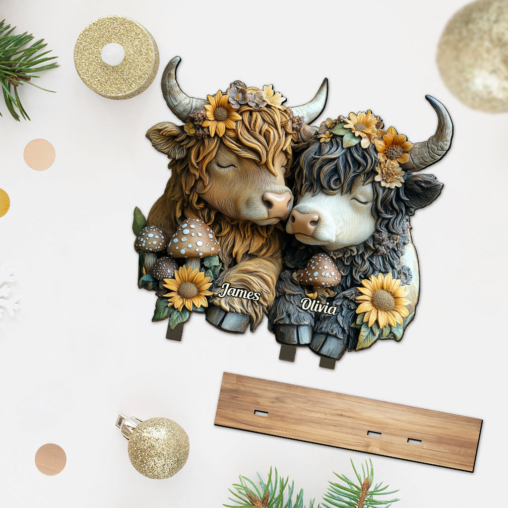 Happy Couple Country Style - Personalized 1 Layered Big Freestanding