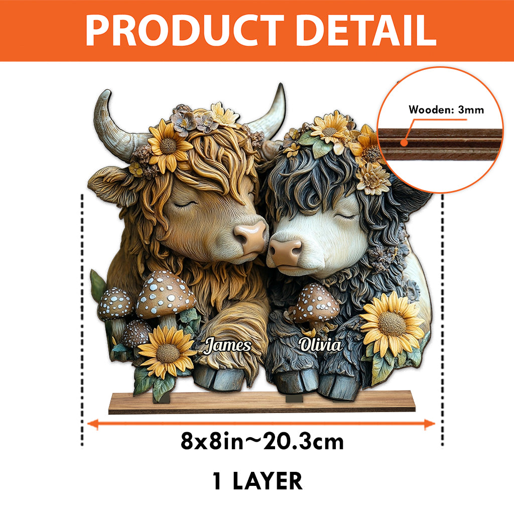 Happy Couple Country Style - Personalized 1 Layered Big Freestanding