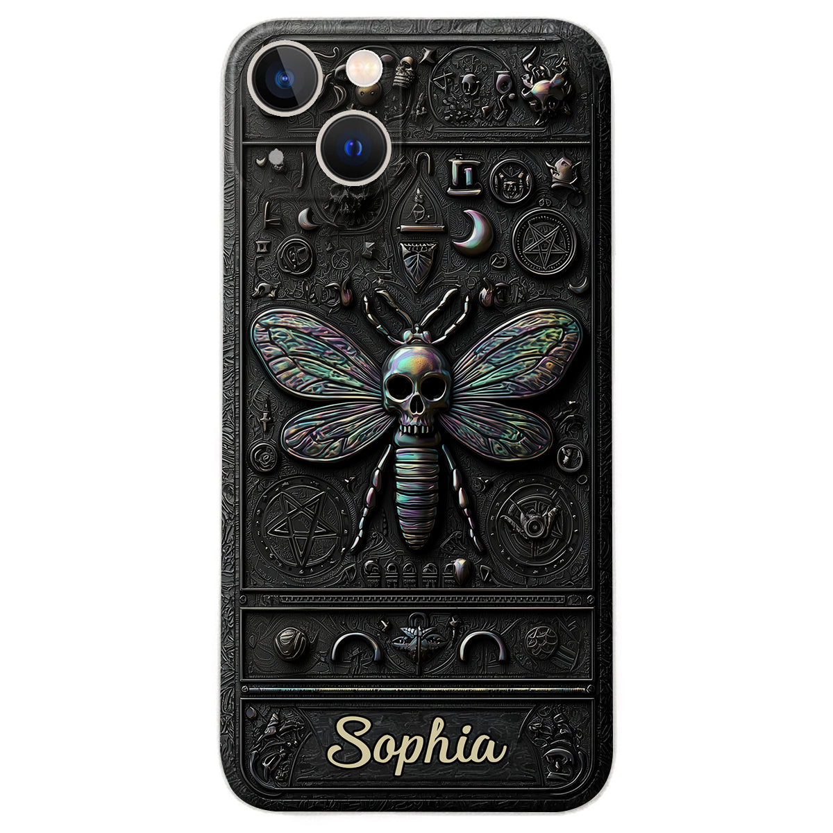 Gothic Witch - Personalized Witch Leather Phone Case