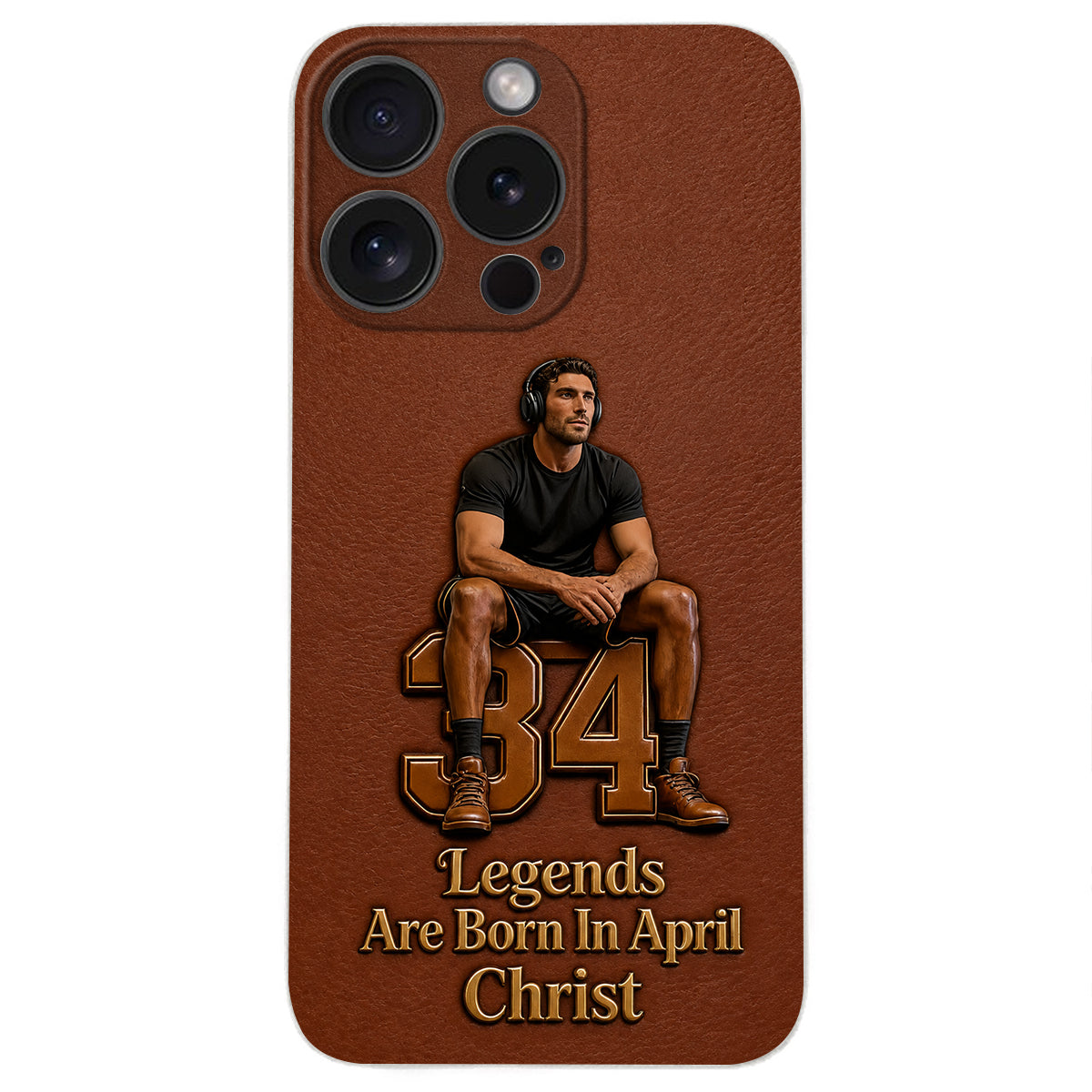 Happy Birthday Legends - Personalized Birthday 3D Embossed Leather Phone Case