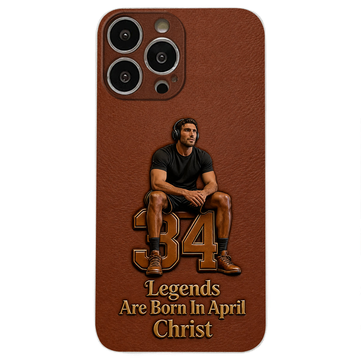 Happy Birthday Legends - Personalized Birthday 3D Embossed Leather Phone Case