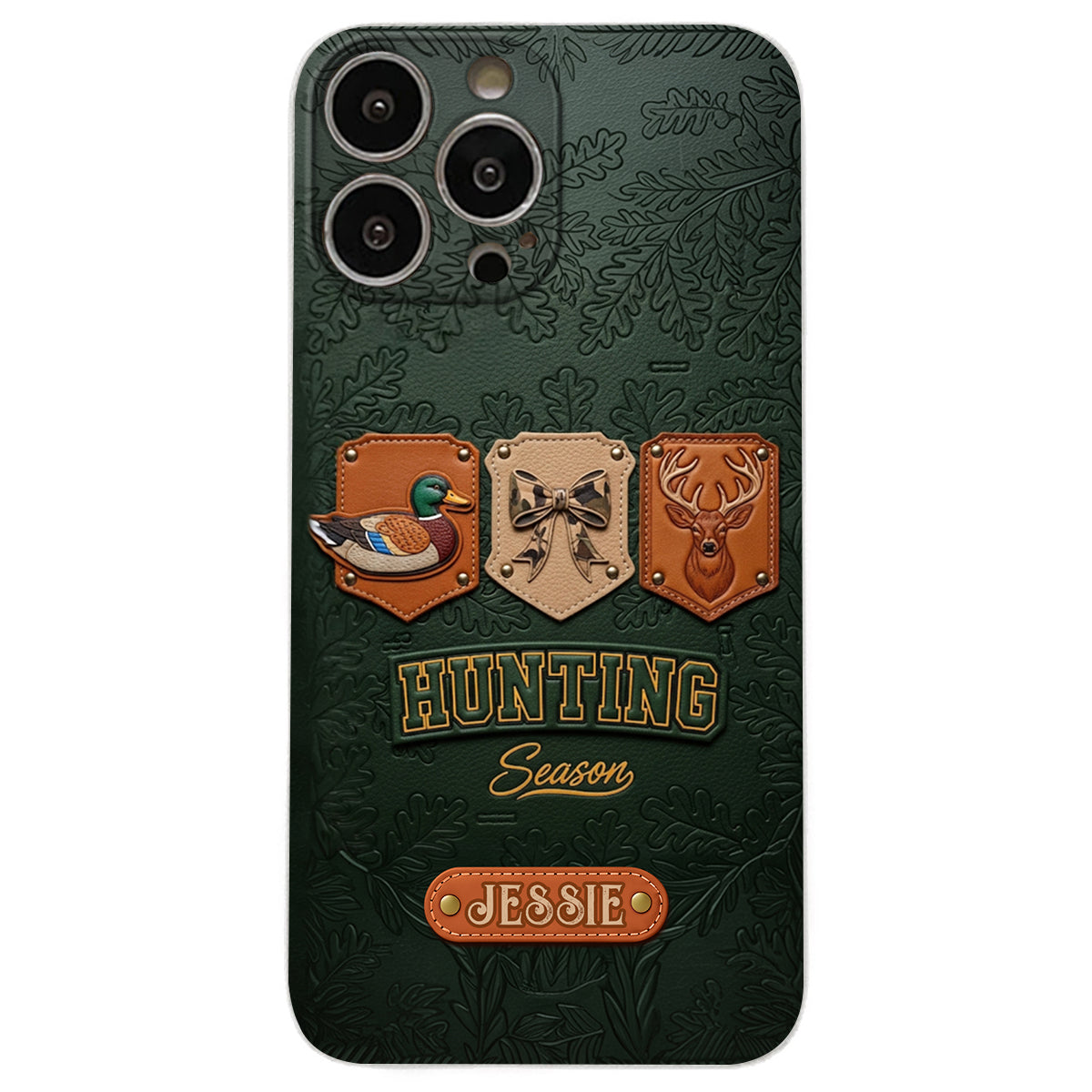 Hunting Season - Personalized Hunting Leather Phone Case