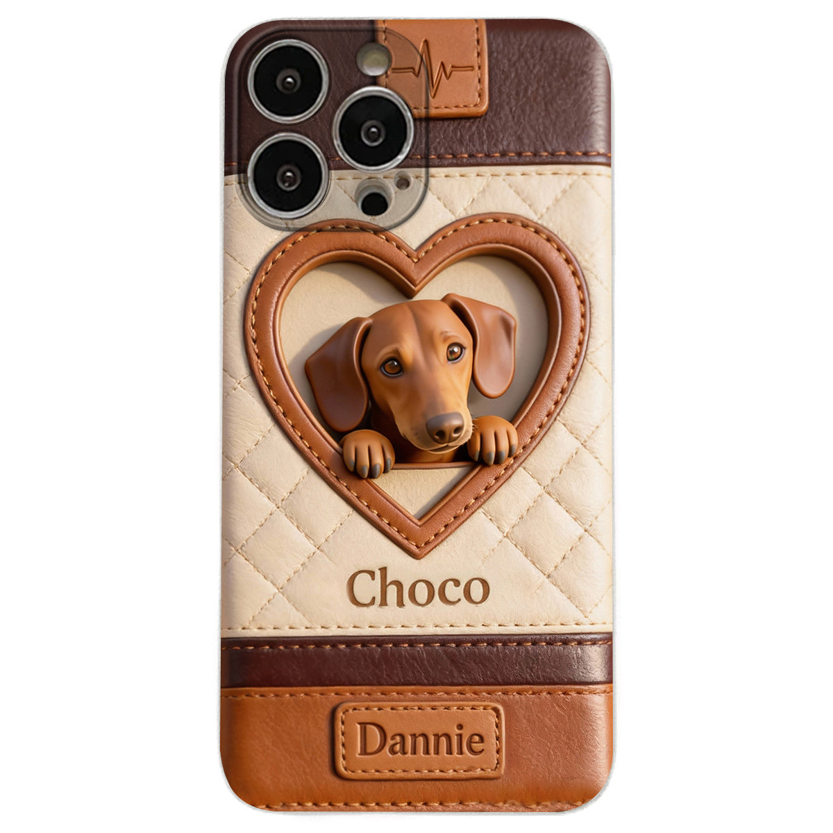 Custom From Any Photo - Personalized Dog Leather Phone Case