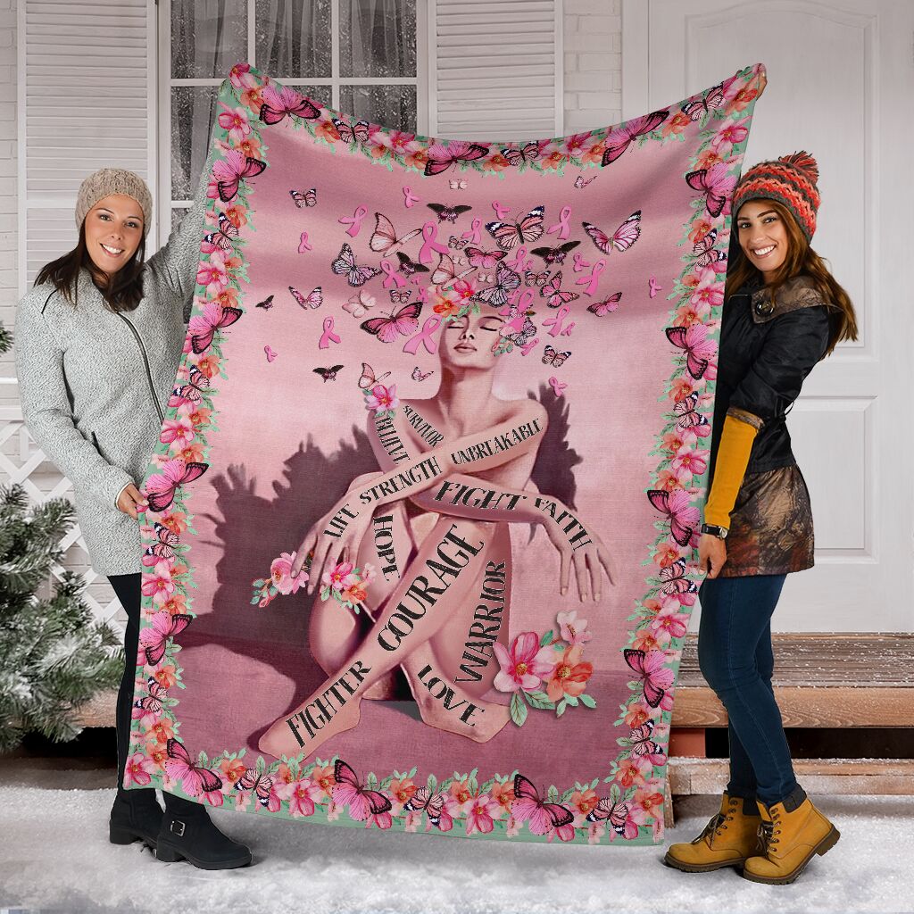 Survivor Breast Cancer Awareness Blanket 0622