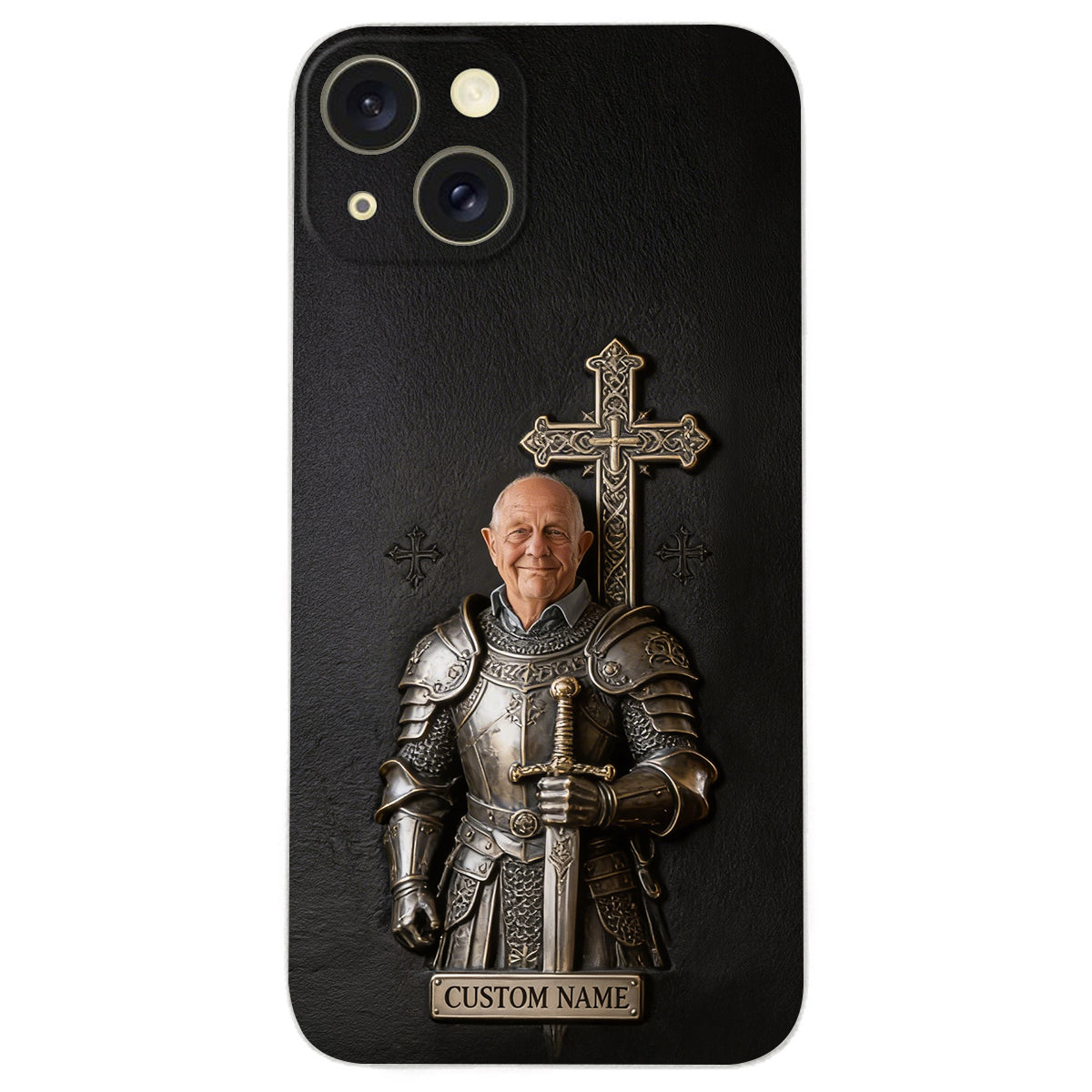 Knight Of God - Personalized Christian Leather Phone Case