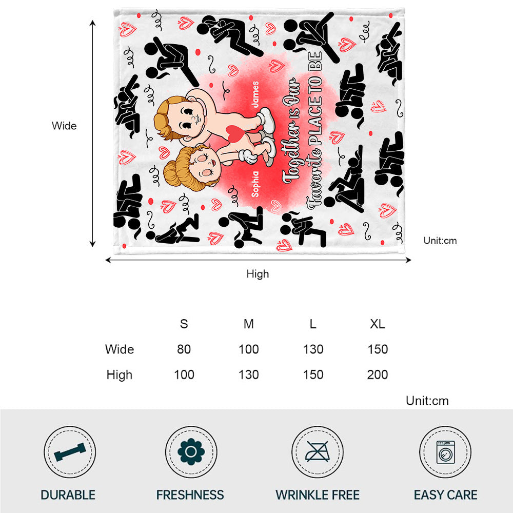 I Love You - Personalized Couple Blanket