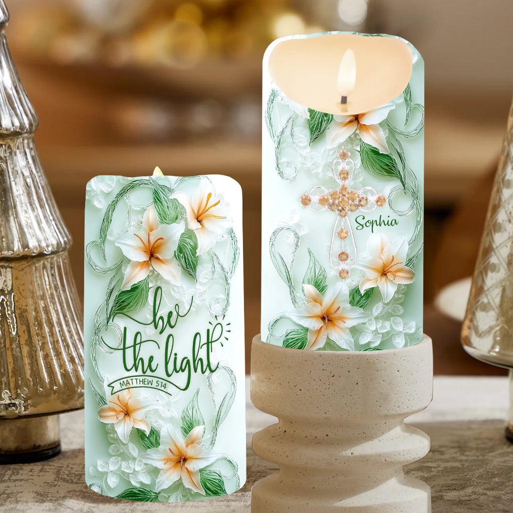 Be The Light - Personalized Christian Flameless Candle