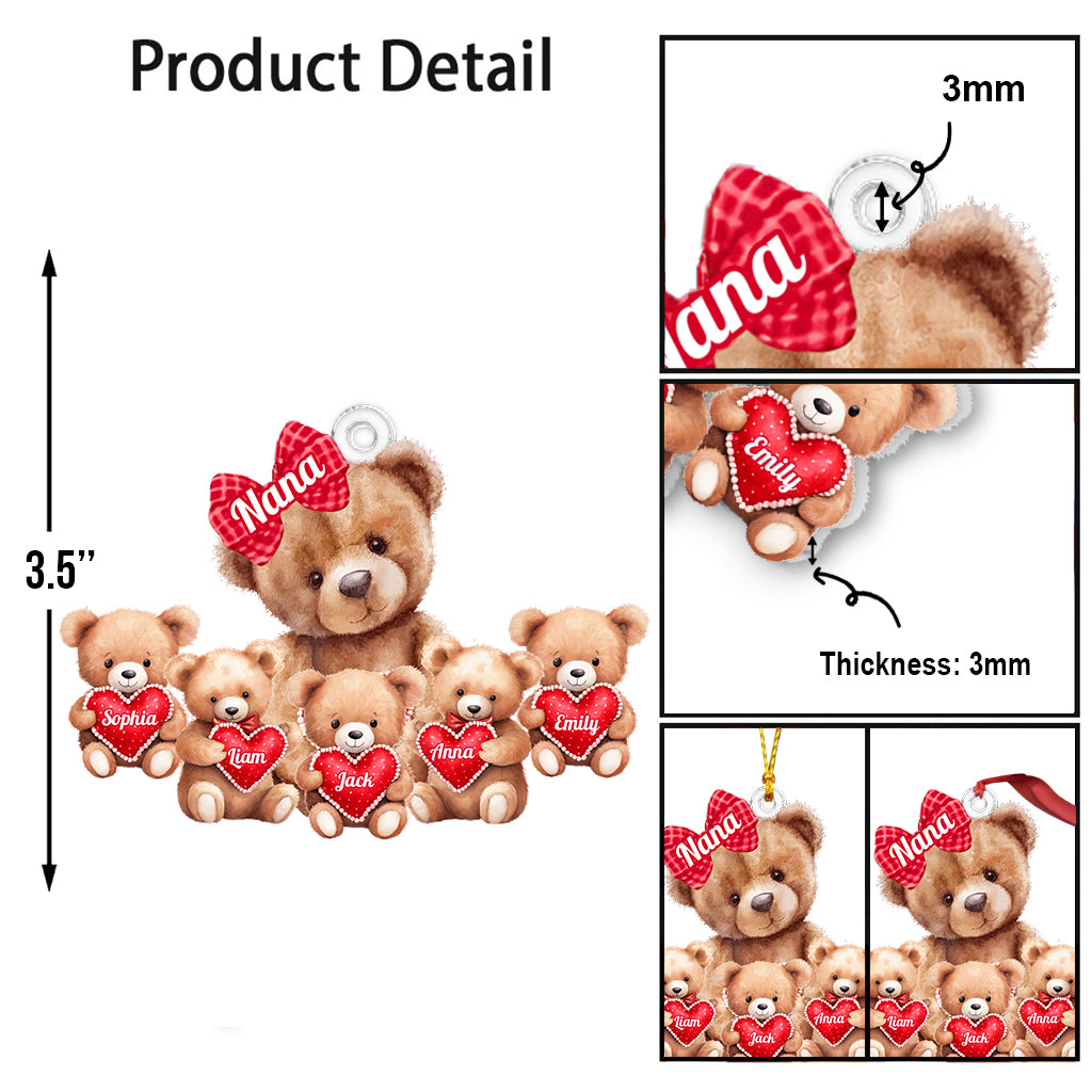 Best Gift For Grandma Ánd Mom - Personalized Grandma Custom Shaped Ornament