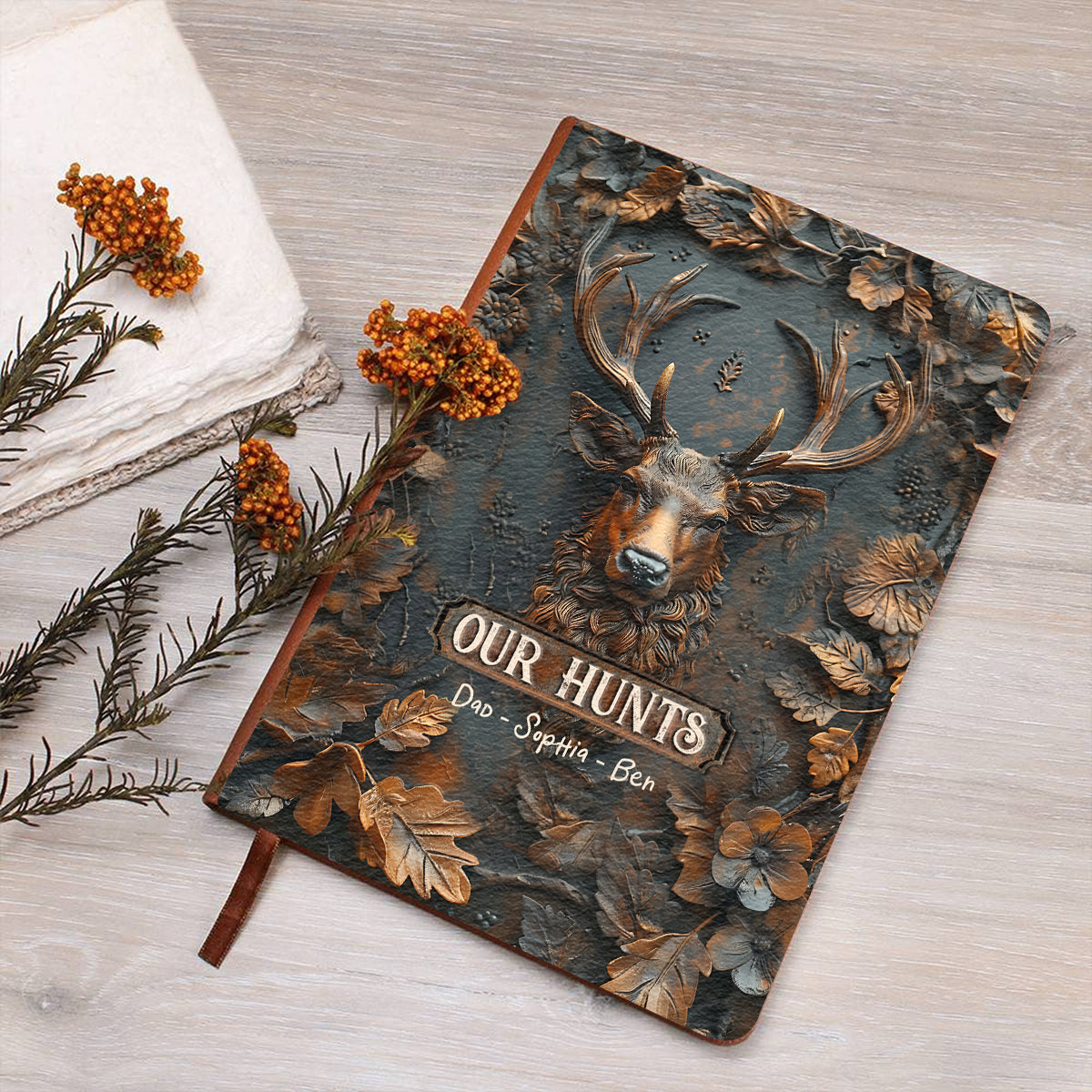 Our Hunting - Personalized Hunting Leather Journal