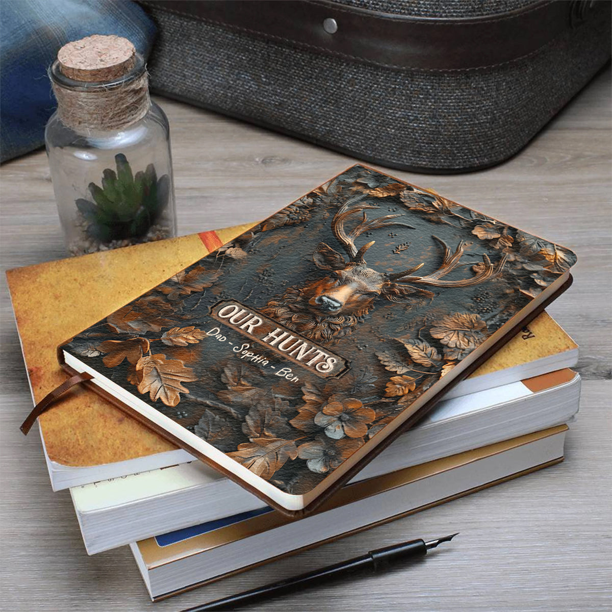 Our Hunting - Personalized Hunting Leather Journal