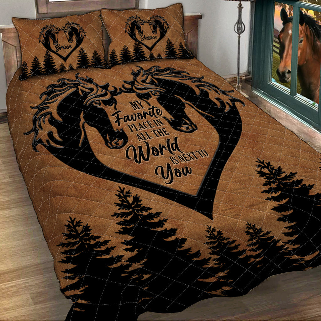 Next To You - Personalized Horse Quilt Set