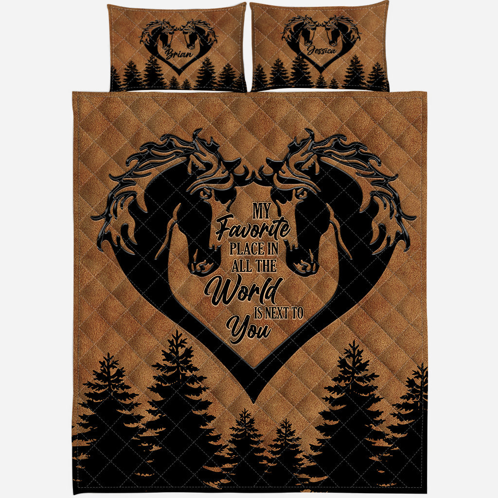 Next To You - Personalized Horse Quilt Set
