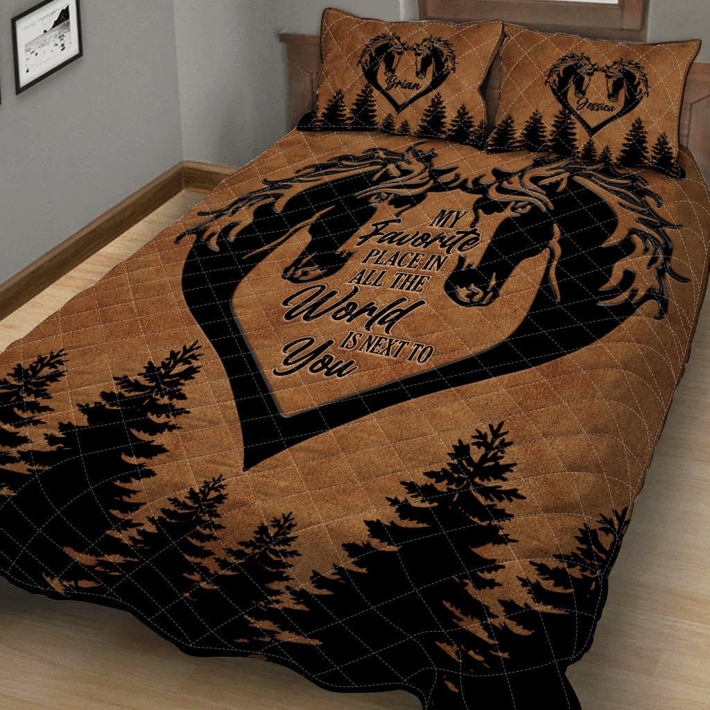 Next To You - Personalized Horse Quilt Set