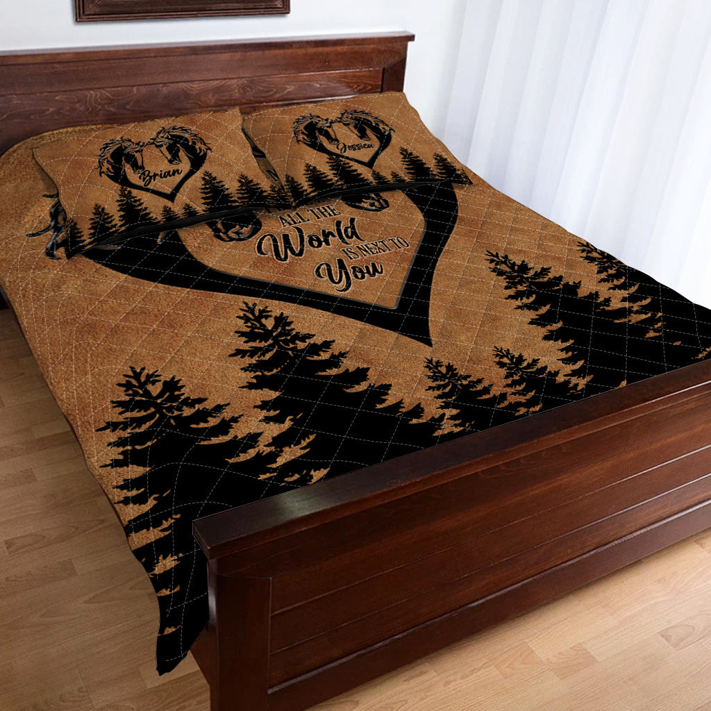 Next To You - Personalized Horse Quilt Set