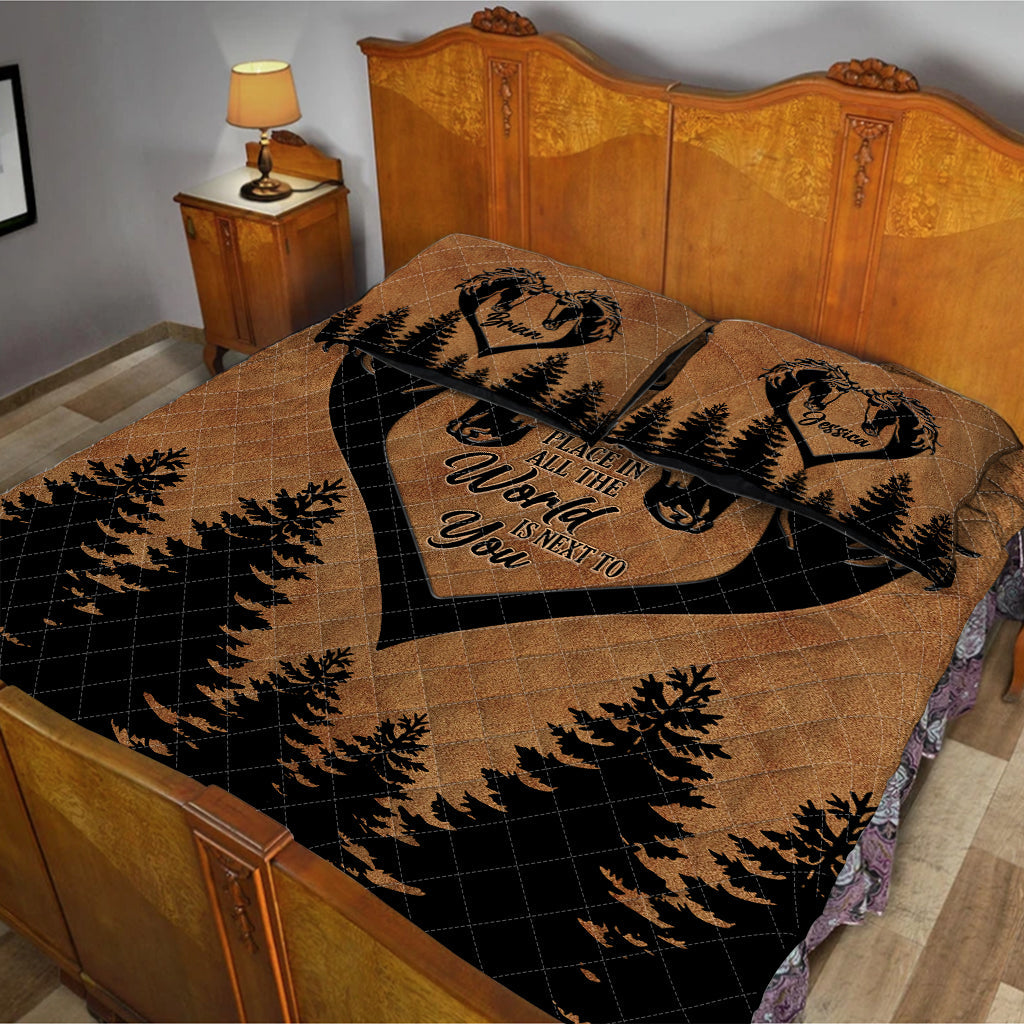 Next To You - Personalized Horse Quilt Set