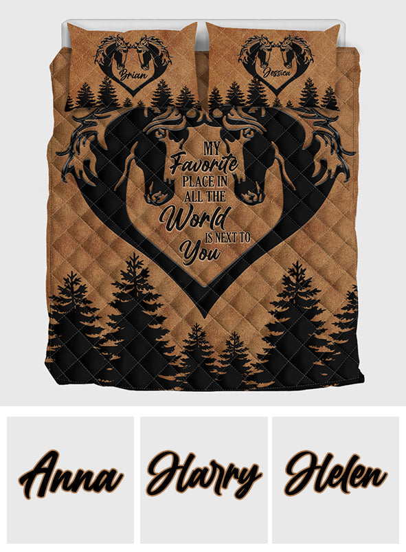 Next To You - Personalized Horse Quilt Set