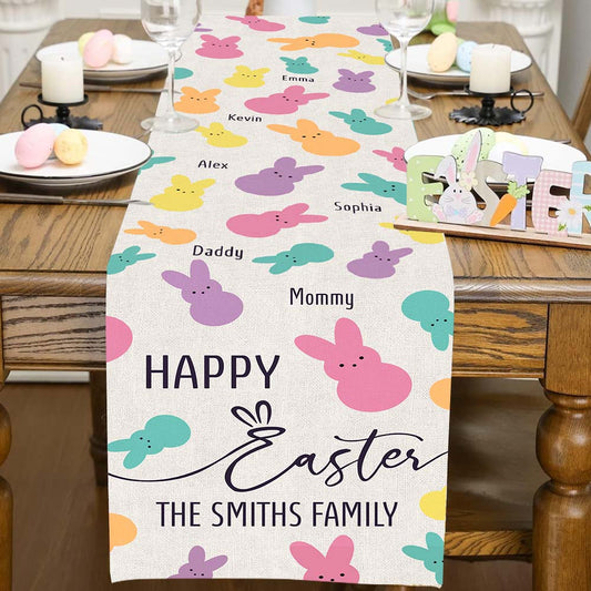 Happy Easter - Personalized Family Table Runner