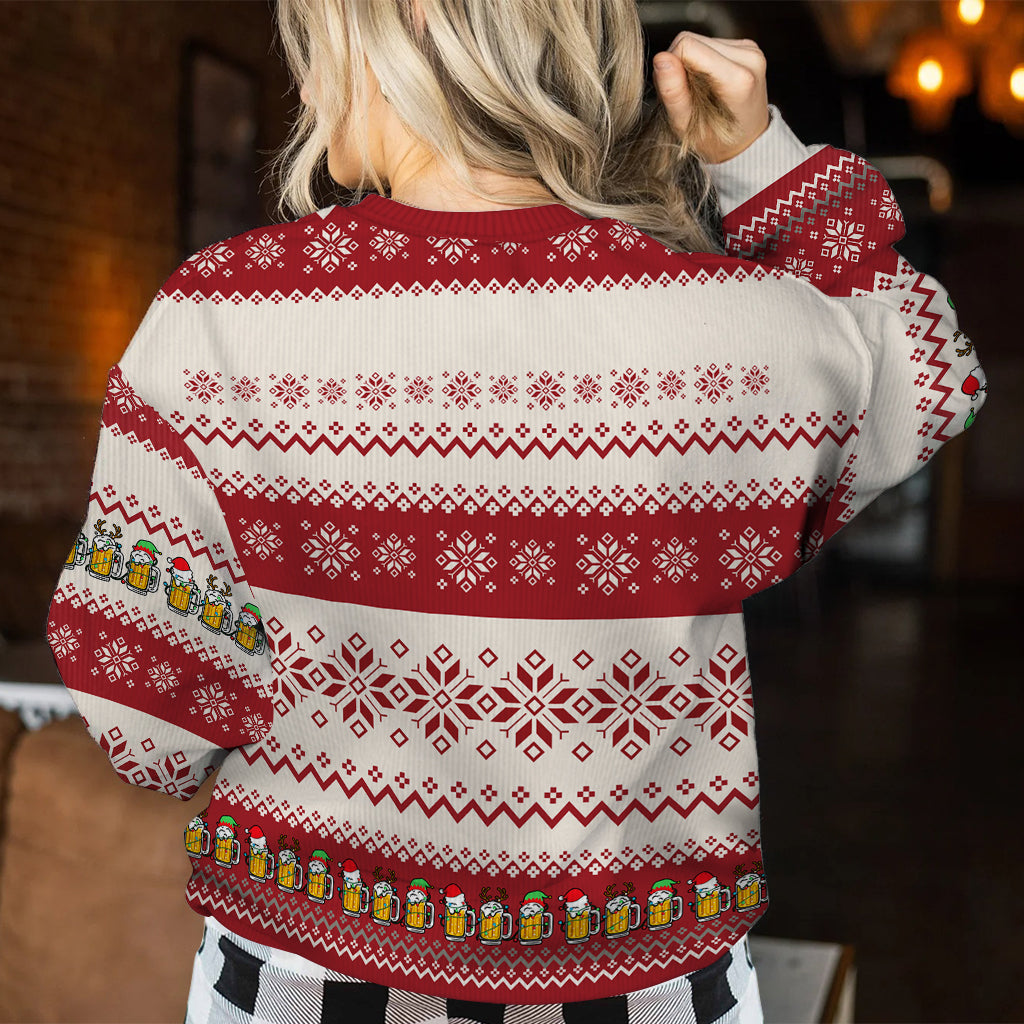 Ho Ho Holy Sh*t I'm Drunk - Personalized Beer Ugly Sweater