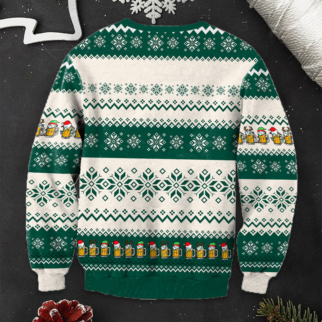 Ho Ho Holy Sh*t I'm Drunk - Personalized Beer Ugly Sweater