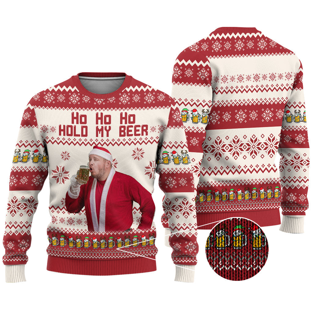 Ho Ho Holy Sh*t I'm Drunk - Personalized Beer Ugly Sweater