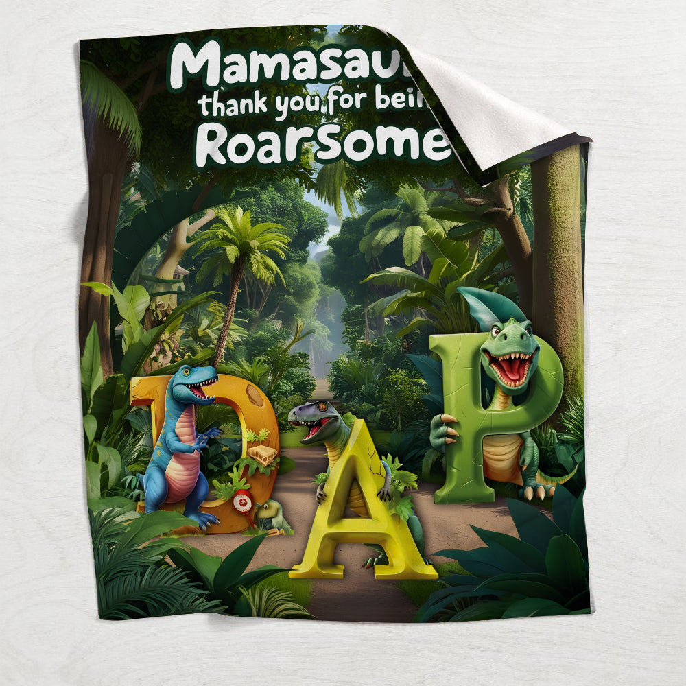 Mamasaurus - Personalized Mother Blanket