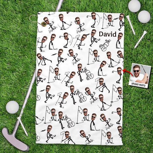 Funny Gift For Golf Dad, Uncle, Husband, Son... - Personalized Golf Towel