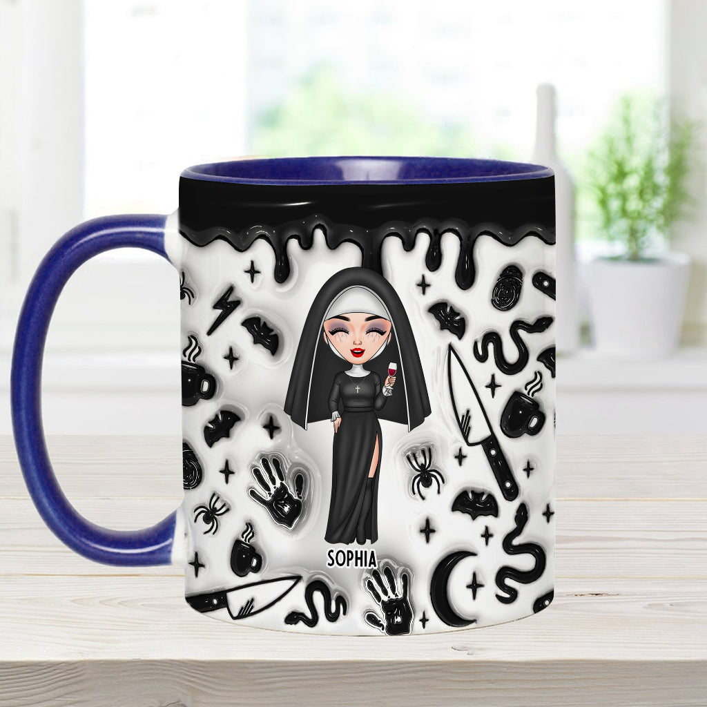 Anxious, Stressed, True Crime Obsessed - Personalized Accent Mug