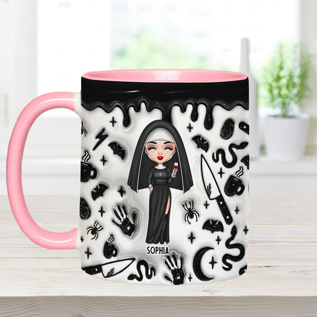 Anxious, Stressed, True Crime Obsessed - Personalized Accent Mug