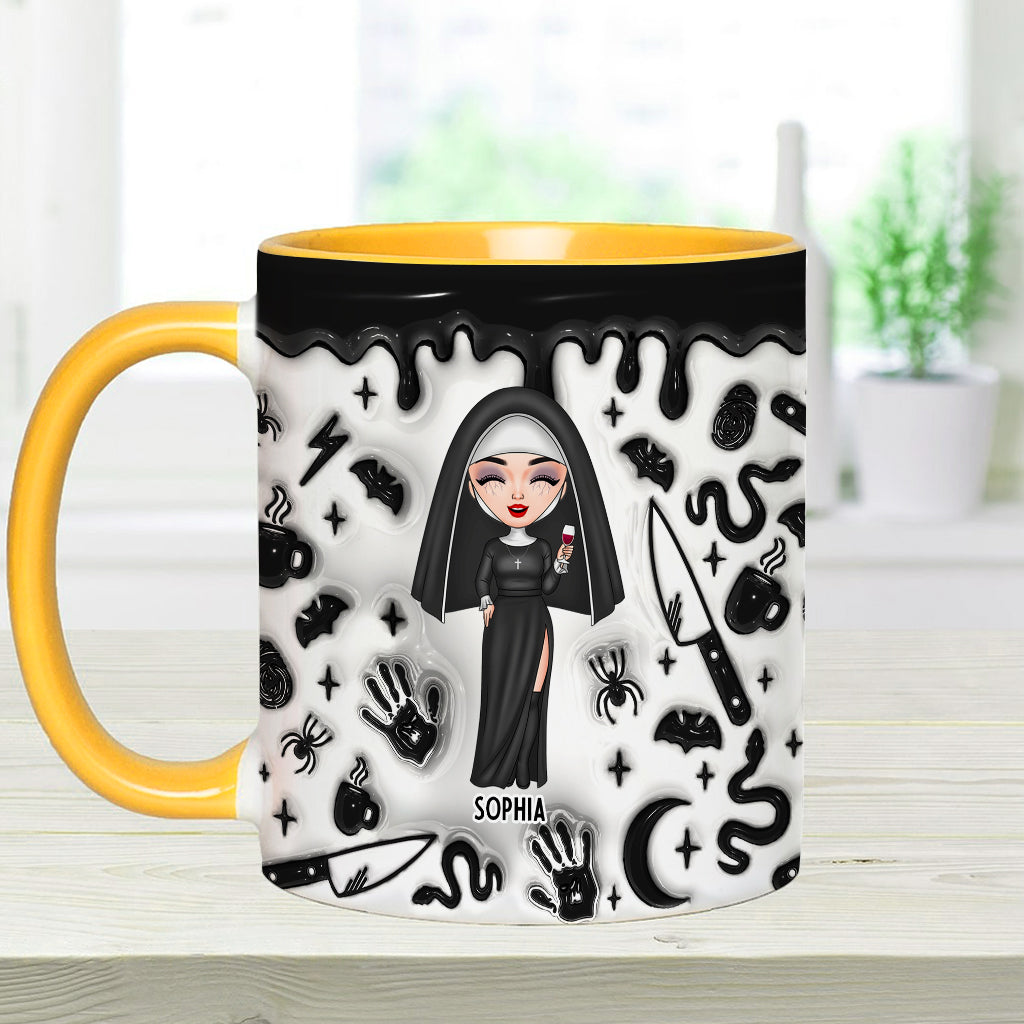 Anxious, Stressed, True Crime Obsessed - Personalized Accent Mug