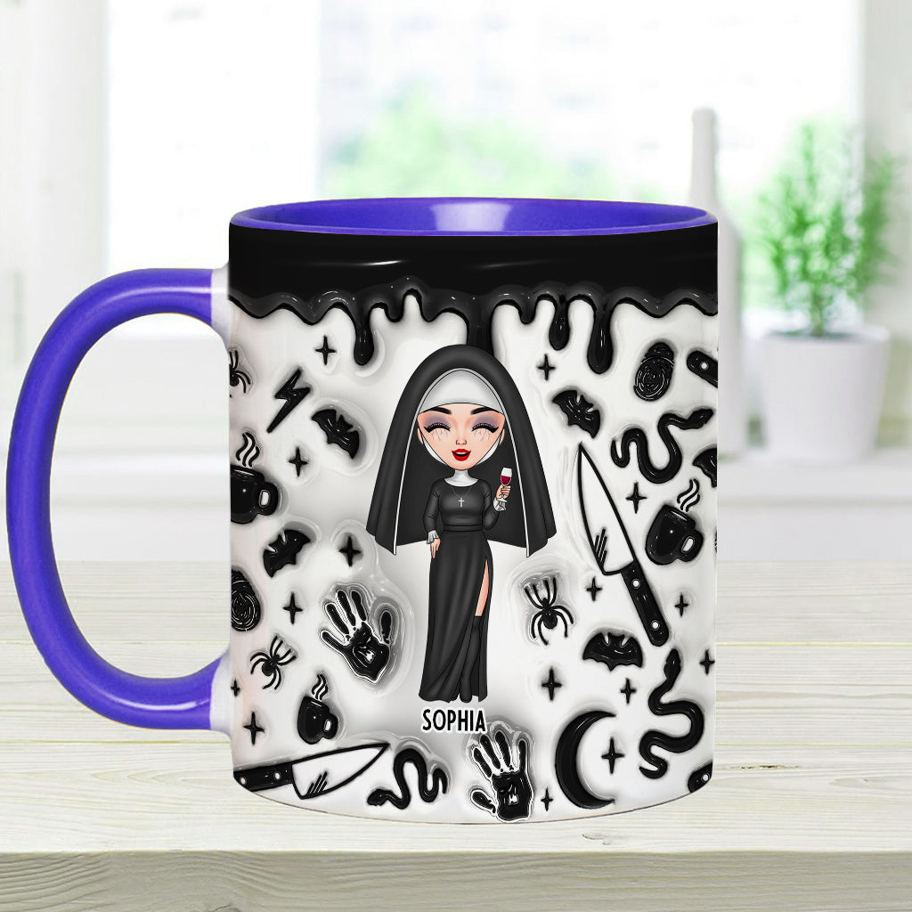Anxious, Stressed, True Crime Obsessed - Personalized Accent Mug