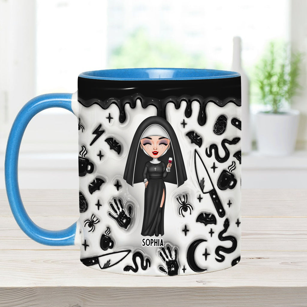 Anxious, Stressed, True Crime Obsessed - Personalized Accent Mug