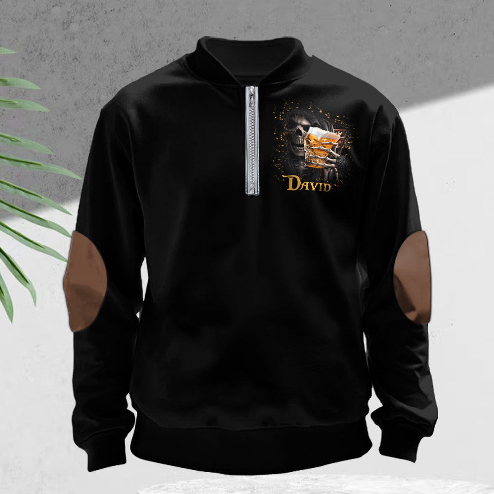 Let's Have A Beer - Personalized Beer Men Zip-Up Sweatshirt