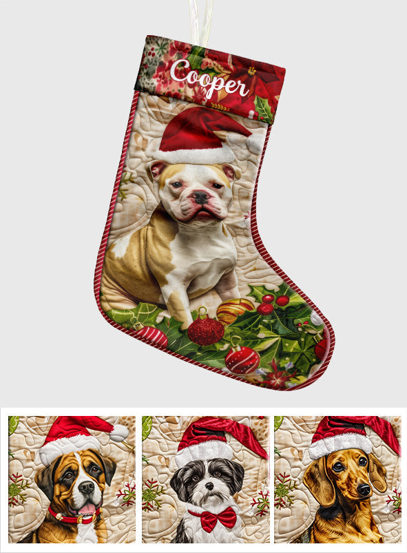 Merry Christmas - Personalized Dog Christmas Stockings