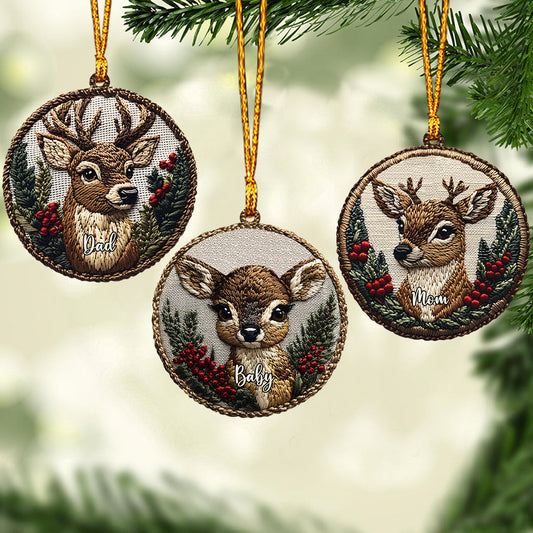 Deer Family - Personalized Family Ornament