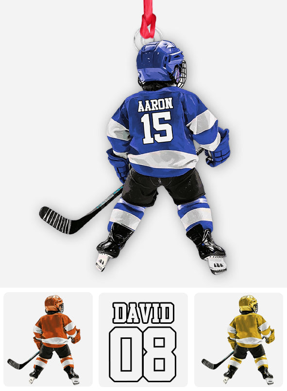 Any Name and Number - Personalized Hockey Custom Shaped Ornament