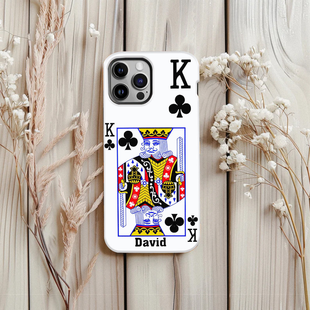 King And Queen - Personalized Couple Full Print Phone Case