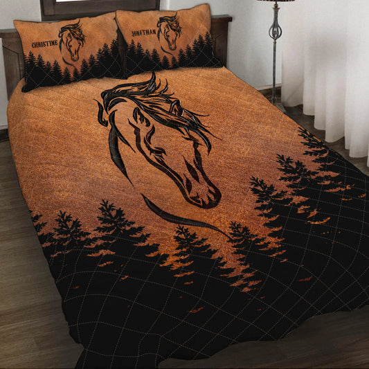 Love Horses - Personalized Horse Quilt Set