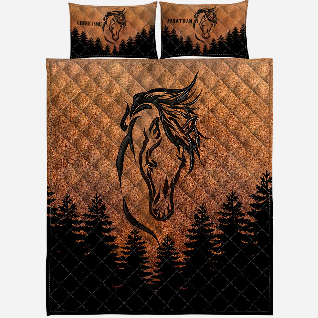 Love Horses - Personalized Horse Quilt Set