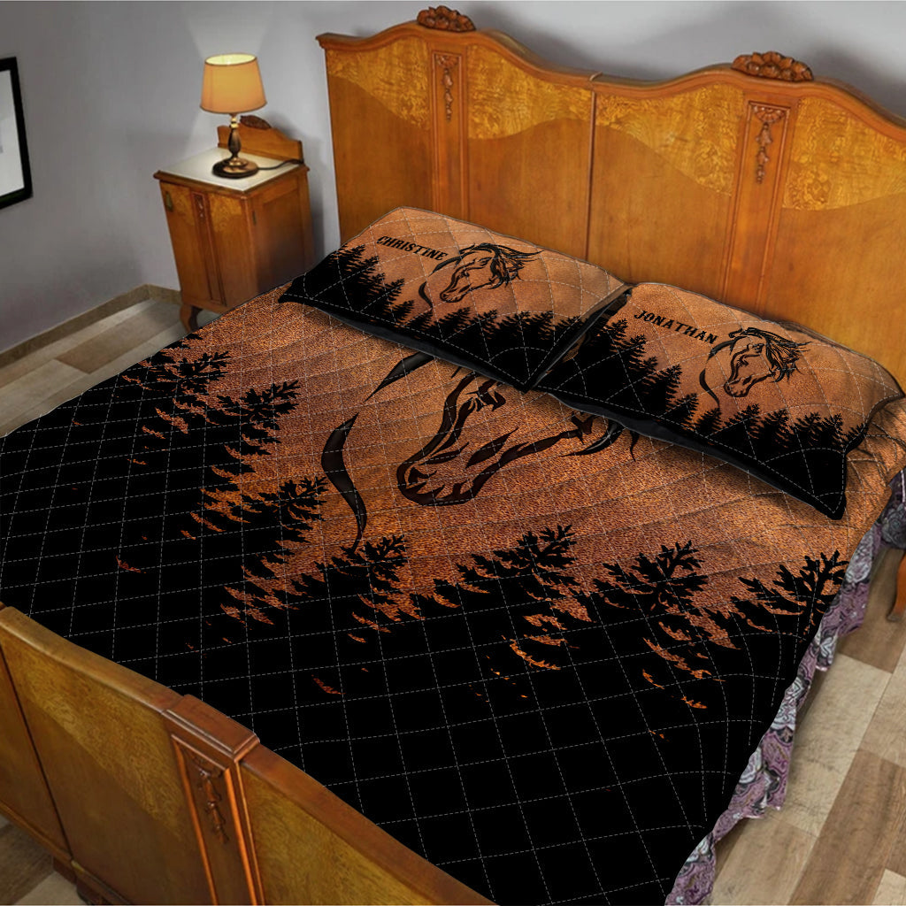 Love Horses - Personalized Horse Quilt Set
