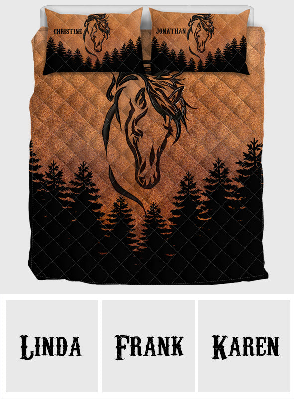 Love Horses - Personalized Horse Quilt Set