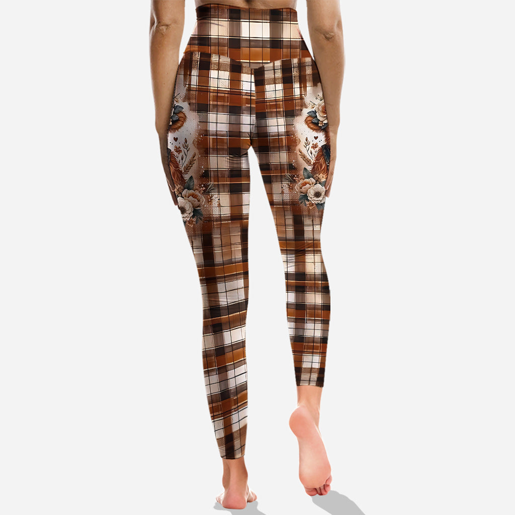 Love Highland Cows - Personalized Highland Cow Hoodie and Leggings