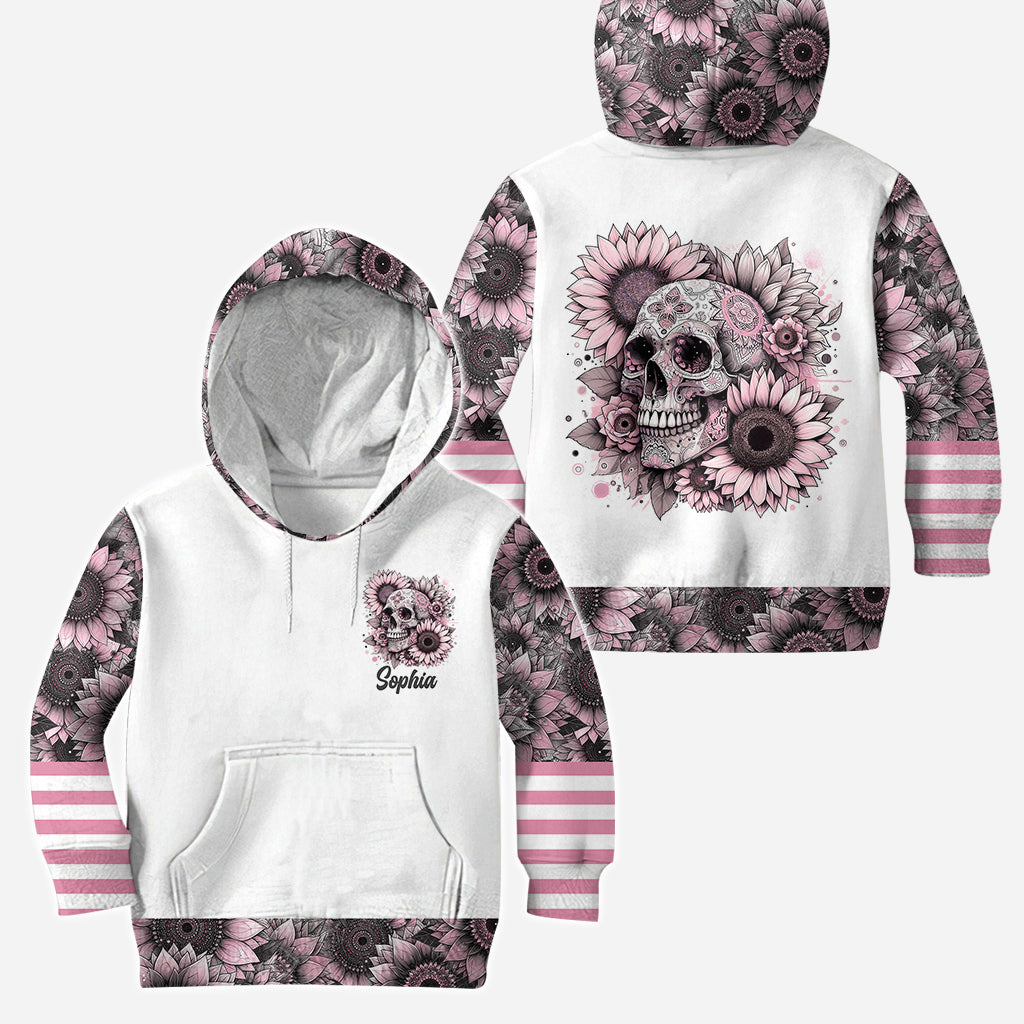 Sunflower Skull - Personalized Skull Hoodie and Leggings