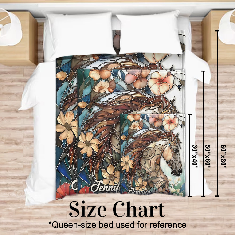 Love Horses - Personalized Horse Blanket