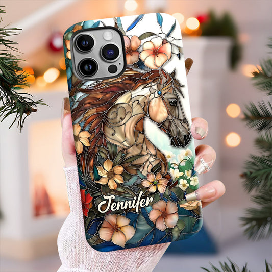 Love Horses - Personalized Horse Full Print Phone Case