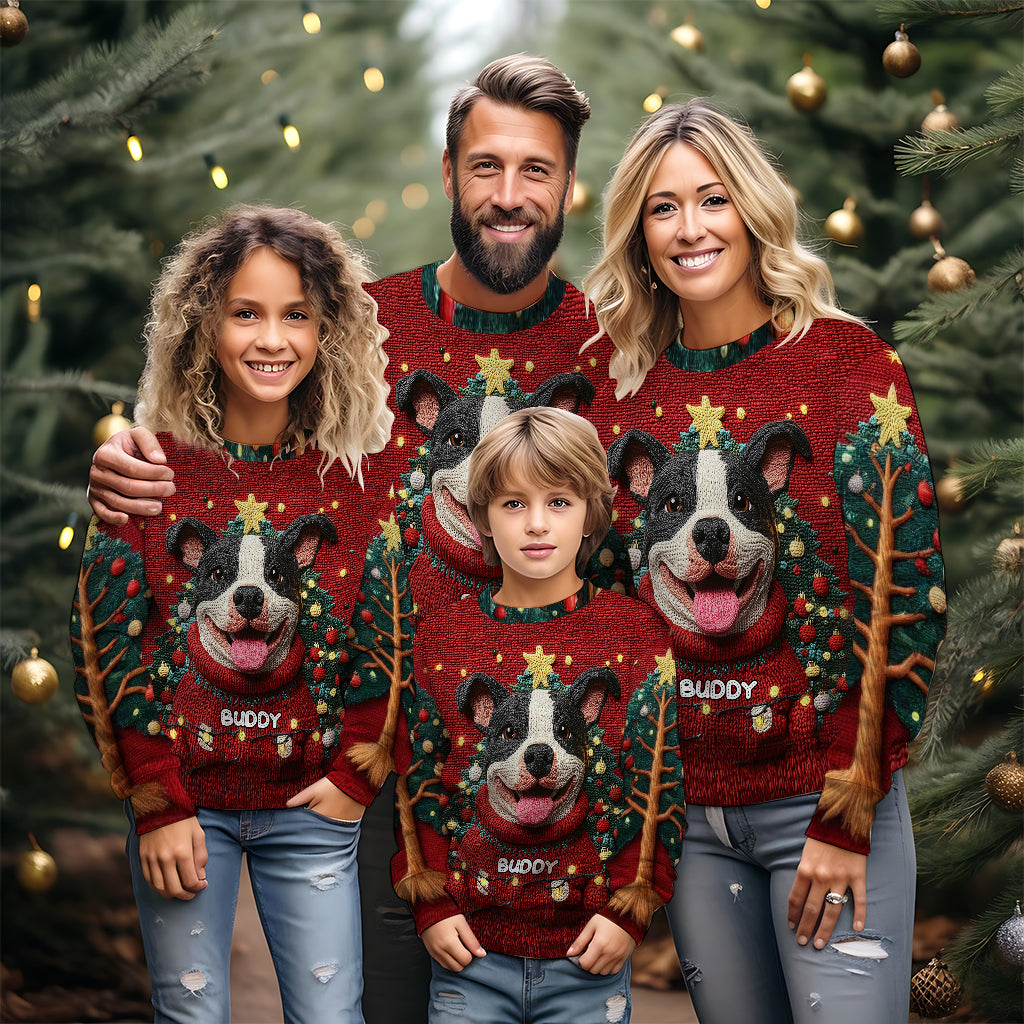 Funny Pitbull Christmas - Personalized Dog Ugly Sweater