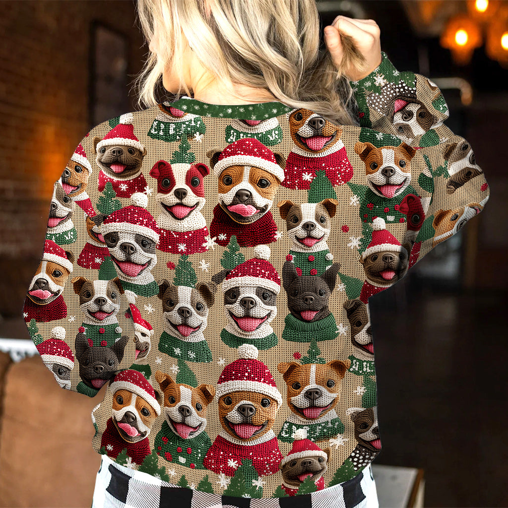 Christmas Pitbull Pattern - Dog Ugly Sweater