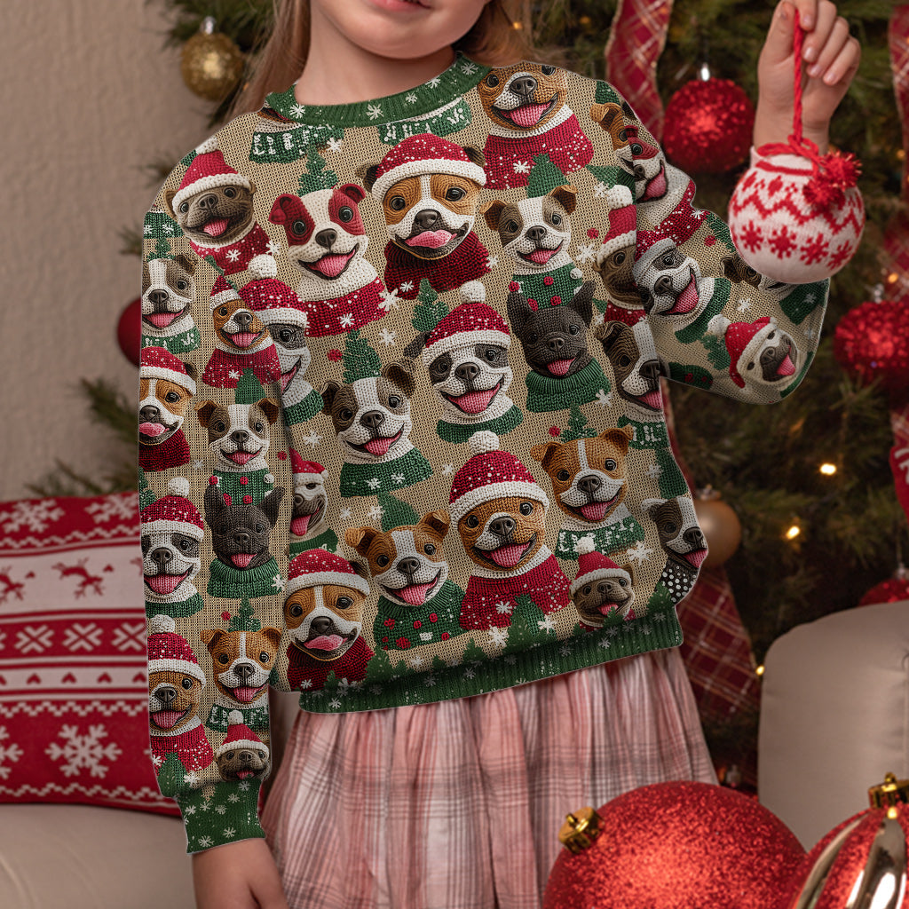 Christmas Pitbull Pattern - Dog Ugly Sweater
