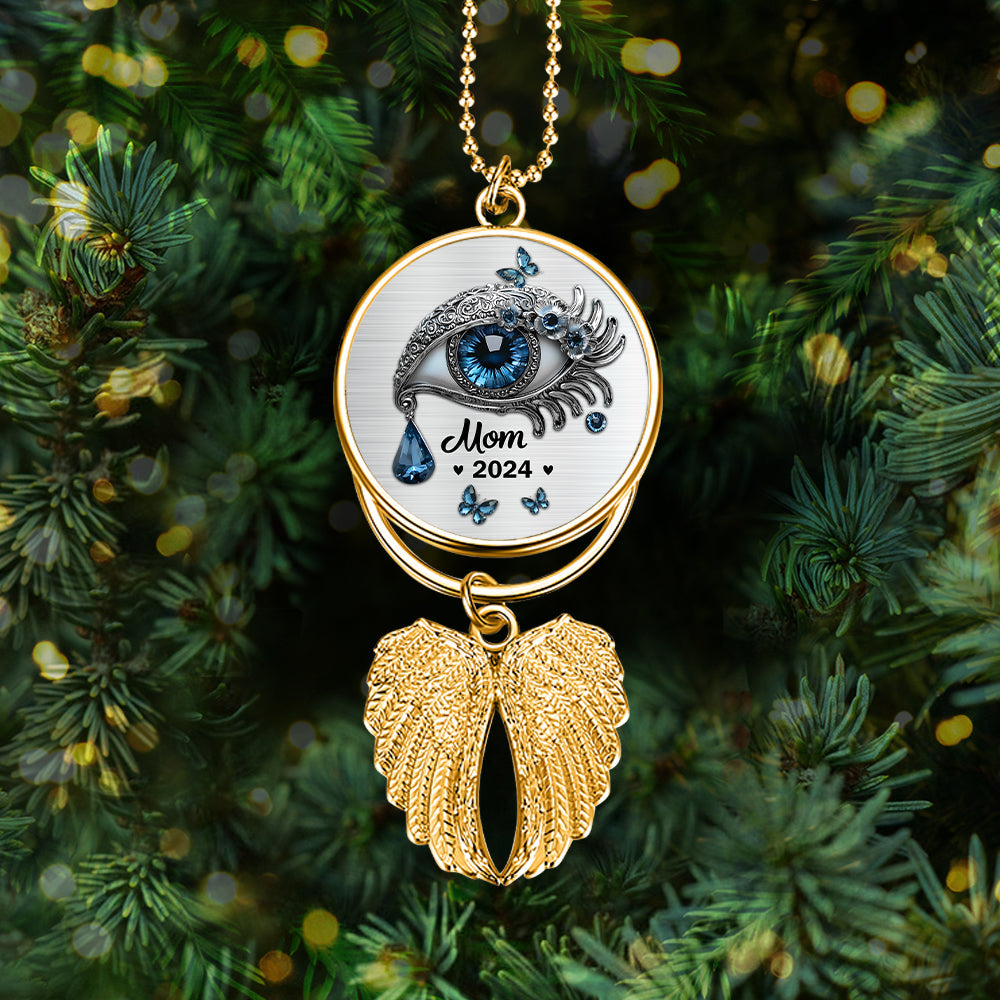I Hide My Tears - Personalized Memorial Wings Ornament